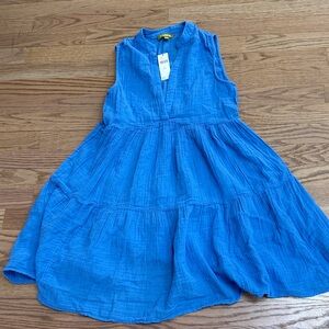 Blue Sleeveless beach dress